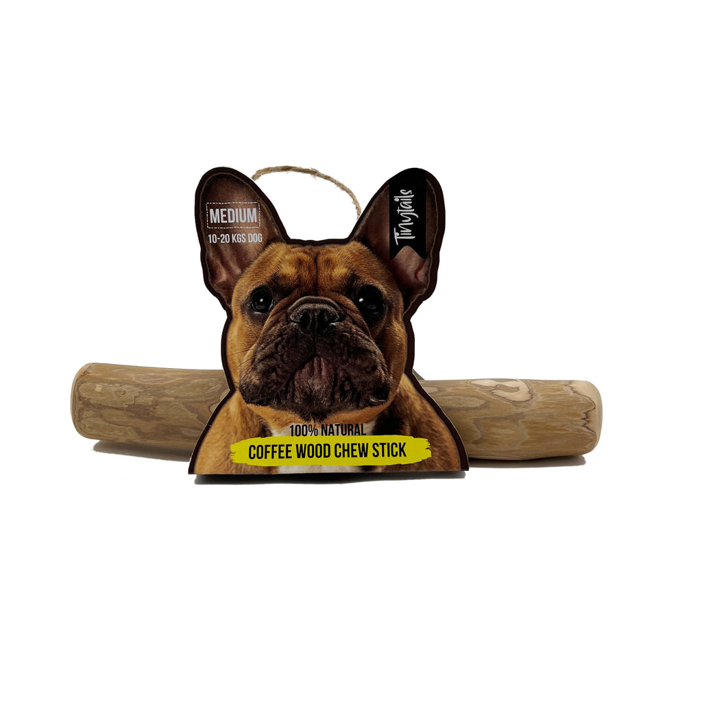Medium size coffee wood chew stick packaging - Tinytails