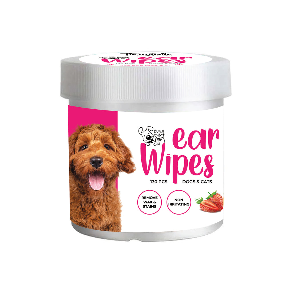 Strawberry flavour ear wipes with 130 pcs - Tinytails